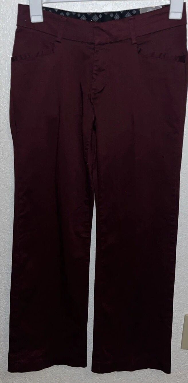 Lee Platinum Label No-Gap Waistband Dress Pants Women’s Sz 2 Short Maroon - Picture 5 of 11